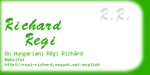 richard regi business card